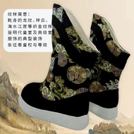 Shoes Thick-Soled Antique Heightening Chinese Opera Heightening Shoes Wedding Soap Boots Chinese Men
