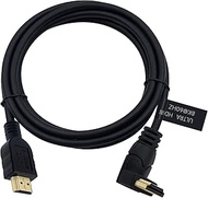 Poyiccot 8K HDMI 2.1 Cable 6feet，8K HDMI 48gbps 90 Degree Up Angle HDMI Male to Male HDMI 2.1 Cable 
