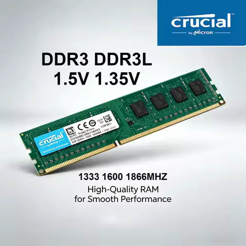 Crucial DDR3 Memory DDR3L Dektop Ram 1.5V 1.35V PC RAM 1333mhz 1600mhz 1866mhz 4GB 8GB DIMM