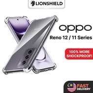 (MY) LionShield OPPO Reno 12 Pro / 12 F / 12 / 11 F / 11 Clear Hard Case - Shockproof Casing