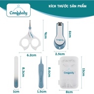 Bộ bấm móng tay cho bé 4 trong 1 Comfybaby BM1: cắt móng tay dũa nhíp kéo an toàn cho trẻ