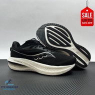 Saucony Triumph 21 Genuine Shoes In Black White Fullbox