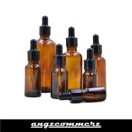 Amber Glass Bottle Dropper Pipette Black Sealing