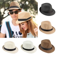 Korean Artist fedora hat Imported Woven straw hat Material