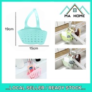 MA Home Kitchen Bathroom Silicone Sink Watertap Hanging Basket Storage Organizer Bag For Sponge Cleaner Brush Soap Holer