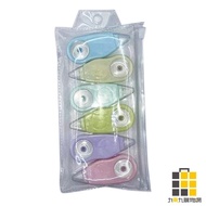 T-083C 6-Piece Correction Tape [Nine By Nine Stationery] 6-Piece Pack Student Stationery Macaron Col