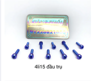 ( 10pcs ) Ốc vít 4li15 Đầu Trụ Titan GR5 - m4x15 Pillar Head Titanium