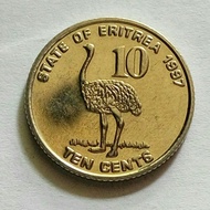koin 10 cent eritrea 1997 aunc Murah