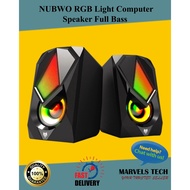 Ready Stock ~ LINQ A-4000 NUBWO RGB Light Computer /Laptop Speaker Full Bass Hot Sales Today Ship Ou