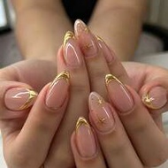 Transform Your Nails With 10pcs Medium Almond Shape Press-On Fake Gel Nails And Cool Y2K Style 3D Go