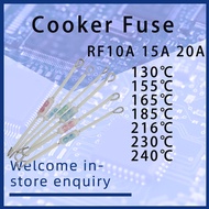 RF 250V 10A 15A 20A Rice Cooker Fuse 130 155 165 185 216 230 240 °C Thermalfuse Rice Cooker 5cm 9cm 