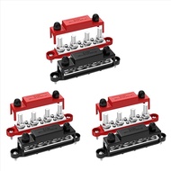 (LAU2) 6x 250A 12V Bus Bar Battery Power Distribution Block Car Audio 12 Volt DC Busbar 4 X 3/8Inch
