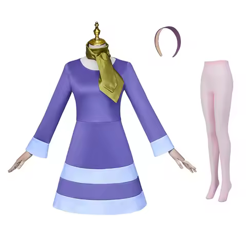 Halloween Costume Anime Daphne Blake Velma Cosplay Adult Women Purple Dress Suit Uniform Headband So