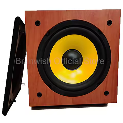 150W*2 8inch Subwoofer 100-240V Active Speaker HiFi Wooden Super Bass Tweeter Portable Sound Box 4oh