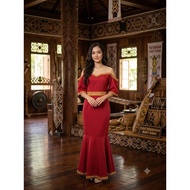 OFFSHOULDER BORNEO DRESS MERMAID BORNEO DRESS KAAMATAN DRESS DINNER DRESS SABAHAN DRESS