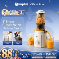 Simplus Cold Press Juicer Slow Juicer丨1.2L Large Capacity丨Upgrated 113mm Wide Feeding Chute丨Detachab