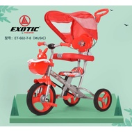 EXOTIC ET 602-7-8 CANOPY CHILDREN'S MUSIC TRICYCLE