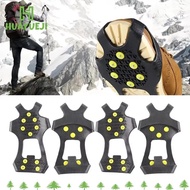 HUAYUEJI Ice Claw, 10 Teeth Universal Ice Gripper Spike,  Anti-Slip Spike Shoe Covers Winter Outdoor