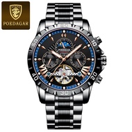Swiss นาฬิกาผู้ชายใหม่ Automatic Mechanical Escapement แฟชั่น ลำลอง กันน้ํา Night Light นาฬิกาผู้ชาย