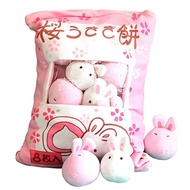 ROB TOY Birthday Girls Gifts Stuffed Toy Stuffed Animal Dinosaur Mini Animals Balls Sakura Bunny Bag