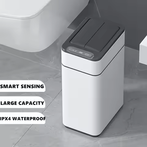Smart Trash Can 15L 20L 30L 40L 50L 60L Stainless Steel Waste bin High Trash Cans Garbage Bin for Ki