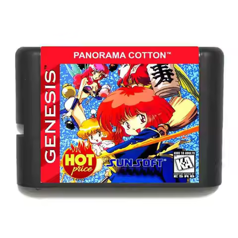 Panorama Cotton 16 Bit MD Game Card Reproduction Cart for Sega Genesis Mega Drive