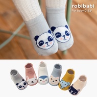 Cartoon Low Top Trampoline Socks for Infants and Toddlers, Floor Socks for Babies, Three-dimensional Smiling Face Boat Socks for Heels