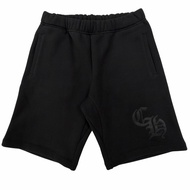 成色極佳 ▼ CHROME HEARTS Chrome Hearts 100% 純棉 7-11 CH 貼花標誌 Y NOT 捲軸標籤 半身短褲 黑色 L 美國製造 男款