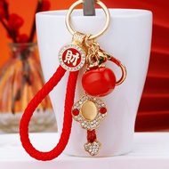 Good Persimmons in pairs attract wealth. Persimmons in a Ruyi car keychain, cute Good Persimmons in Double Lucky Persimmons Persimmons Ruyi car keychain Female cute Bag Pendant Key Chain Ring Send Girlfriends Friends qingyu10.sg 24.1.2