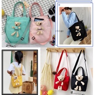 Teddy Bear Tote Beg Tote Bag Cute Tote Bag Murah Bag Tote Beg Tote Bag Student Tote Bag Women Studen