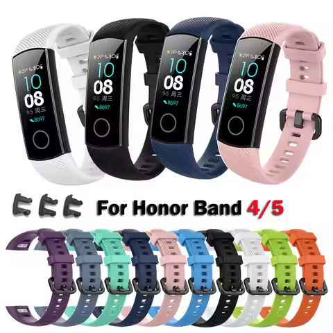 Silicone Wrist Strap For Honor Band 4 5 Smart Accessories Replacement Wristbands Strap For Honor Ban
