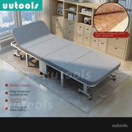 Foldable Bed Frame Coconut Fiber Mattress Portable Office Bed Single Bed waist support Nap Bed / Katil boleh lipat AP6Y