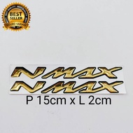 Rubber sticker emblem 3D embossed sticker YAMAHA NMAX b thailand thailook babylook gold