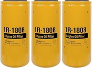 3PCS 1R1808 Oil Filter Compatible with Caterpillar 1R-1808 Oil Filter CAT 3406B 3408 3412C 3412 3306