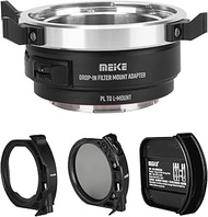 Meike MK-PLTL-C Drop-in Filter Manual Focus Mount Adapter with Variable ND and UV Filters for ARRI PL-Mount Cine Lens to Panasonic Sigma Leica L-Mount Cameras Such as S1H S1 S5 S1R FP FPL SL SL2