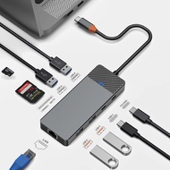 WiWU 9in1 Linker 923RPT to USB 3.0 RJ45 TF SD High Speed Data Converter Hub for Mac Laptop