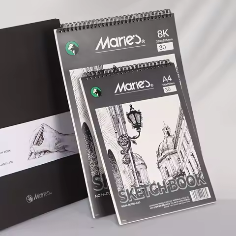 1 Pack 30 Sheets,73lb/120gsm A4/8K Sketch Book,Spiral-Bound,Perfect for Drawing,Painting,Writing,Pap