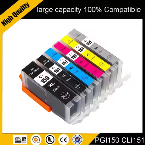 Einkshop PGI150 CLI151 Compatible Ink Cartridge PGI 150 CLI 151 for Canon PIXMA MG7510 IP7210 IP8710