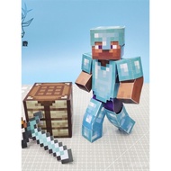 Hot-selling Minecraft Paper Model Drawing Steve Creeper Entity 303HIN Zombie Cartoon Anime Model Cha