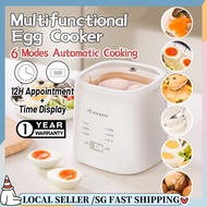 SG READY STOCK Electric Egg Boiler Egg Cooker Breakfast Steamer Auto Power-off 6 Modes Of Temperatur