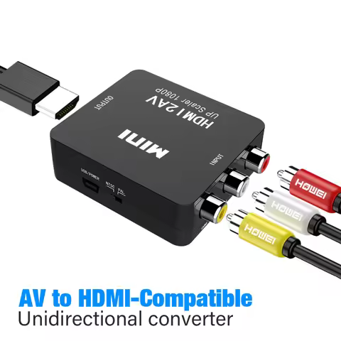 RCA To HDMI Converter with USB Cable 1080P AV To HDMI Adapter AV2HDMI AV/CVSB To HDMI-compatible AV 