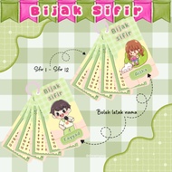 KAD BIJAK SIFIR FLASHCARD (SIFIR 1 - SIFIR 12) / POKET SIZE