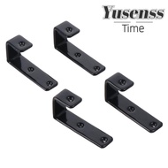 YUSENSS 4Pcs Bed Ladder Hooks, Iron Brackets Heavy Duty, Black Angled Stainless Steel Loft Hooks Storage