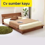 premium dipan kayu jati, ranjang kayu, kamar tidur jati quen 140x200