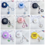For Redmi Buds 6 Play Case Luxury flower / cartoon /Butterfly Keychain Earphone Silicone cover Redmi