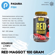KOUKKAI RED MAGGOT 100gr/ Food / Pellets Food for Predator Fish / Arowana High Protein Koi