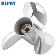 Boat Propeller 11 1/8x13 for Yamaha 40HP-55HP 3 Blades Stainless Steel Propeller 13 Tooth RH 69W-459