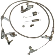 Transmission Kick Down Cable Stainless Braided Kickdown Cable Kit Detent Transmission Trans Compatib