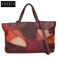 ผ้าพันคอ Ibiza ลายหนังงูเหลือม นกกระจอกเทศ และหนังเย็บปะติดปะต่อกัน 2 ทาง