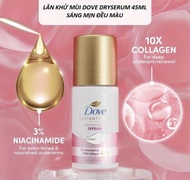 Combo lăn nách Dove và serum dưỡng sáng mờ thâm Dove 40ml 3% Niacinamide + 10X Collagen ngăn mùi hôi